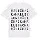 White t-shirt med Hällebacka ordlek t-shirt