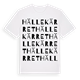 White t-shirt med Hällekärret ordlek t-shirt