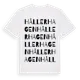 White t-shirt med Hållerhagen ordlek t-shirt