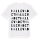 White t-shirt med Hallevadet ordlek t-shirt