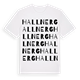 White t-shirt med Hallnerg ordlek t-shirt
