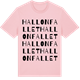 Pink Cotton t-shirt med Hallonfallet ordlek t-shirt