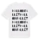 White t-shirt med Hallonfallet ordlek t-shirt