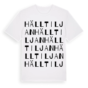 Hälltiljan ordlek t-shirt – ekologisk bomull t-shirt från Pinshirt