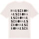 Vintage White t-shirt med Halsebo ordlek t-shirt