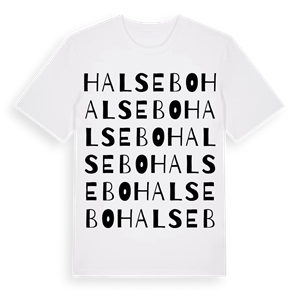 Halsebo ordlek t-shirt – ekologisk bomull t-shirt från Pinshirt