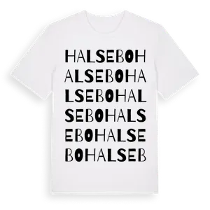 Halsebo ordlek t-shirt – ekologisk bomull t-shirt från Pinshirt