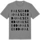 Mid Heather Gray t-shirt med Halseboda ordlek t-shirt