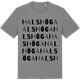 Mid Heather Gray t-shirt med Halshöga ordlek t-shirt