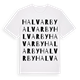 White t-shirt med Halvarby ordlek t-shirt