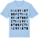 Blue Soul t-shirt med Halvfartorpet ordlek t-shirt