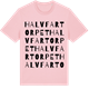 Pink Cotton t-shirt med Halvfartorpet ordlek t-shirt