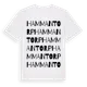 White t-shirt med Hammantorp ordlek t-shirt