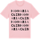 Pink Cotton t-shirt med Hammarbacken ordlek t-shirt