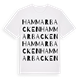 White t-shirt med Hammarbacken ordlek t-shirt
