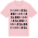 Pink Cotton t-shirt med Hammarskog ordlek t-shirt