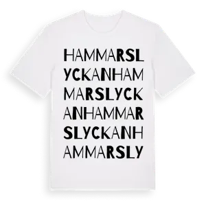 Hammarslyckan ordlek t-shirt – ekologisk bomull t-shirt från Pinshirt