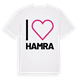 White t-shirt med Jag älskar Hamra t-shirt stort tryck