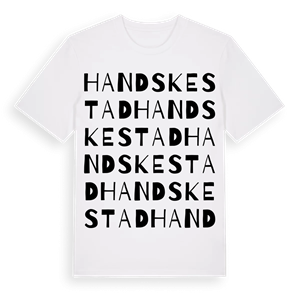 Handskestad ordlek t-shirt – ekologisk bomull t-shirt från Pinshirt