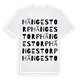 White t-shirt med Hängestorp ordlek t-shirt