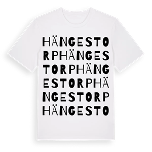 Hängestorp ordlek t-shirt – ekologisk bomull t-shirt från Pinshirt