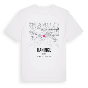Haninge karta t-shirt – ekologisk bomull t-shirt från Pinshirt