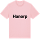 Pink Cotton t-shirt med Hanorp fetstil t-shirt