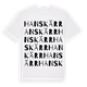 White t-shirt med Hanskärr ordlek t-shirt
