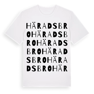 Häradsbro ordlek t-shirt – ekologisk bomull t-shirt från Pinshirt
