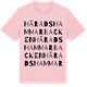 Pink Cotton t-shirt med Häradshammarbacken ordlek t-shirt