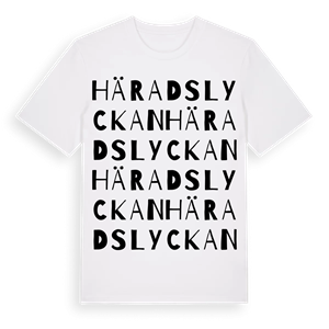 Häradslyckan ordlek t-shirt – ekologisk bomull t-shirt från Pinshirt