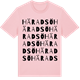Pink Cotton t-shirt med Häradsö ordlek t-shirt