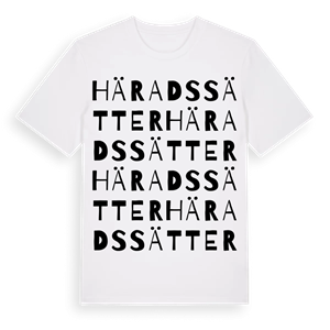 Häradssätter ordlek t-shirt – ekologisk bomull t-shirt från PinShirt
