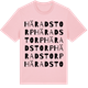 Pink Cotton t-shirt med Häradstorp ordlek t-shirt