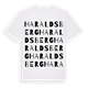 White t-shirt med Haraldsberg ordlek t-shirt