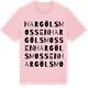 Pink Cotton t-shirt med Hargölsmossen ordlek t-shirt