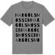 Mid Heather Gray t-shirt med Hargölsmossen ordlek t-shirt