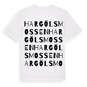 Hargölsmossen ordlek t-shirt – ekologisk bomull t-shirt från Pinshirt