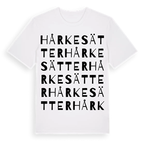 Hårkesätter ordlek t-shirt – ekologisk bomull t-shirt från Pinshirt