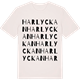 Vintage White t-shirt med Harlyckan ordlek t-shirt