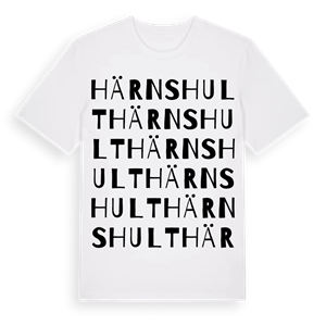 Härnshult ordlek t-shirt – ekologisk bomull t-shirt från Pinshirt