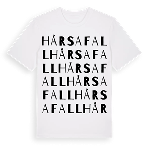 Hårsafall ordlek t-shirt – ekologisk bomull t-shirt från Pinshirt