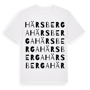 Härsberga ordlek t-shirt – ekologisk bomull t-shirt från Pinshirt