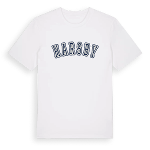 Harsby college t-shirt – ekologisk bomull t-shirt från Pinshirt