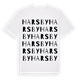 White t-shirt med Harsby ordlek t-shirt