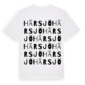 Härsjö ordlek t-shirt – ekologisk bomull t-shirt från PinShirt