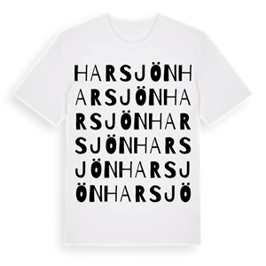Harsjön ordlek t-shirt – ekologisk bomull t-shirt från Pinshirt
