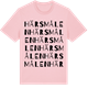 Pink Cotton t-shirt med Härsmålen ordlek t-shirt