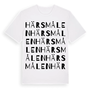 Härsmålen ordlek t-shirt – ekologisk bomull t-shirt från Pinshirt