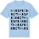 Blue Soul t-shirt med Harsprånget ordlek t-shirt